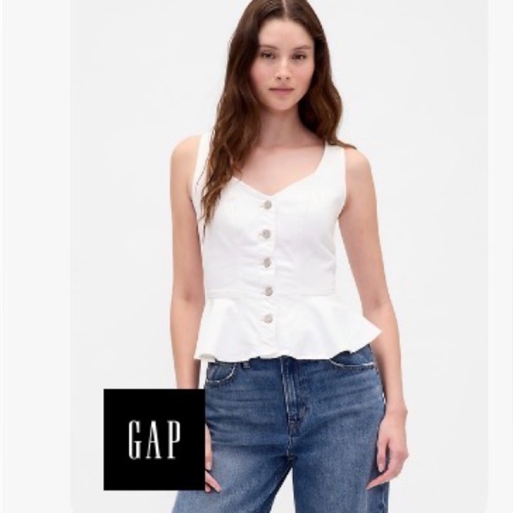NWT denim peplum top
